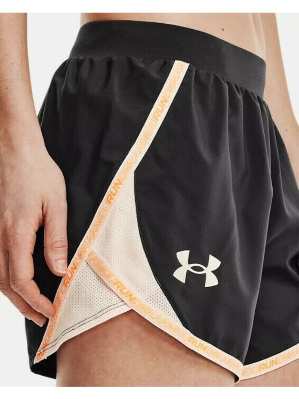 Under Armour Loose Fit UA Fly-By 2.0 Work out Shorts Retro Pink Black Size L